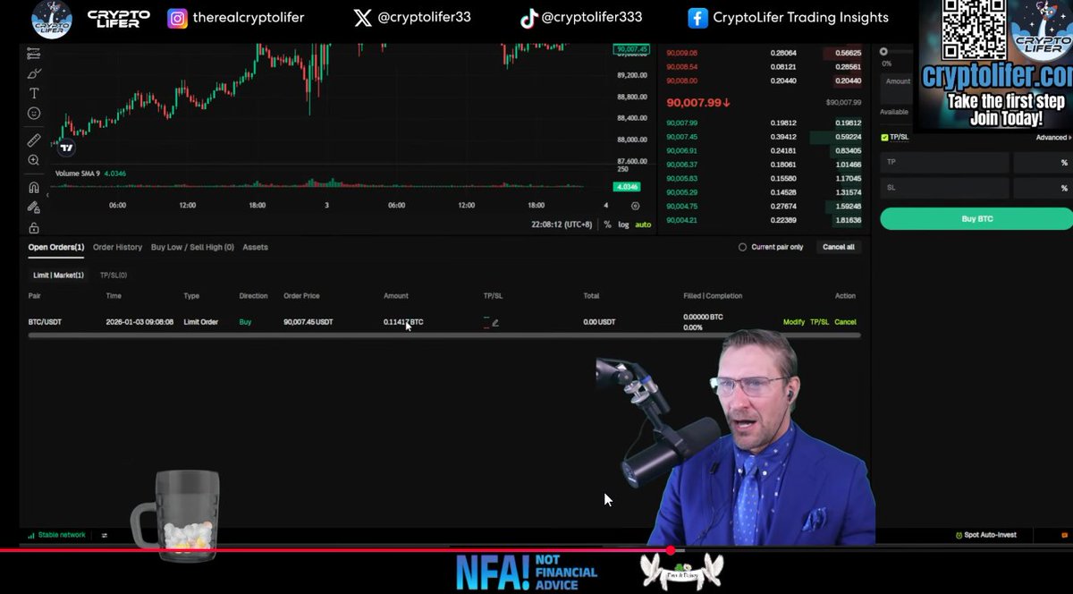 I just bought 10k USD of BTC on my live stream Jan 3, 2026, around 9:20 am. 

I live what I preach.  

Bitcoin  <a href="/PeterSchiff/">Peter Schiff</a>  sell $Gold but $BTC