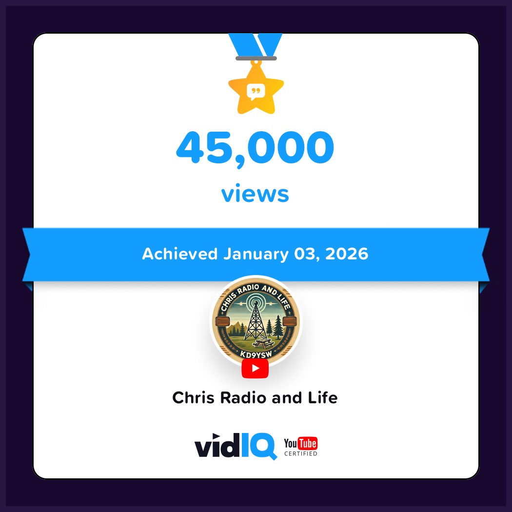 🏆 My YouTube channel achieved 45,000 views on 3rd January 2026! Track and celebrate your own success today for free with <a href="/vidIQ/">vidIQ</a> vidiq.com/certificates/0…