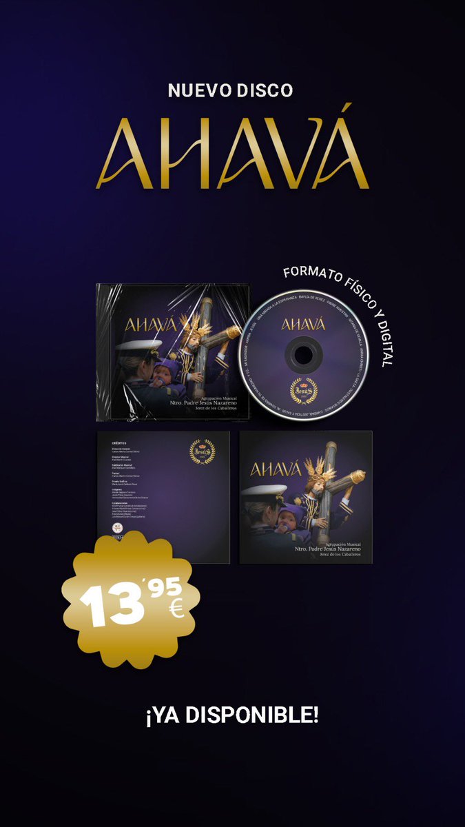 𝐏𝐮𝐞𝐝𝐞𝐬 𝐚𝐝𝐪𝐮𝐢𝐫𝐢𝐫𝐥𝐨 en los siguientes 𝐞𝐬𝐭𝐚𝐛𝐥𝐞𝐜𝐢𝐦𝐢𝐞𝐧𝐭𝐨𝐬:
📌Estanco Ceballos 
📌Librería Los Mártires 
📌Oficina Repsol (Plaza de España) 

¡No te quedes sin el tuyo y pónselo en la carta a SSMM los Reyes Magos!

#SonesdeJesús #SuenaJerez