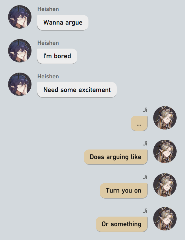 darkshadydragon's tweet image. I love their banters