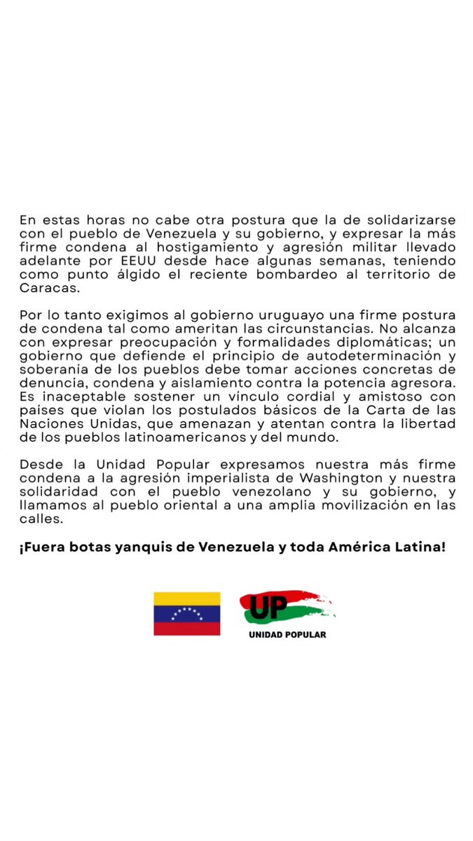 Ante el ataque a Venezuela