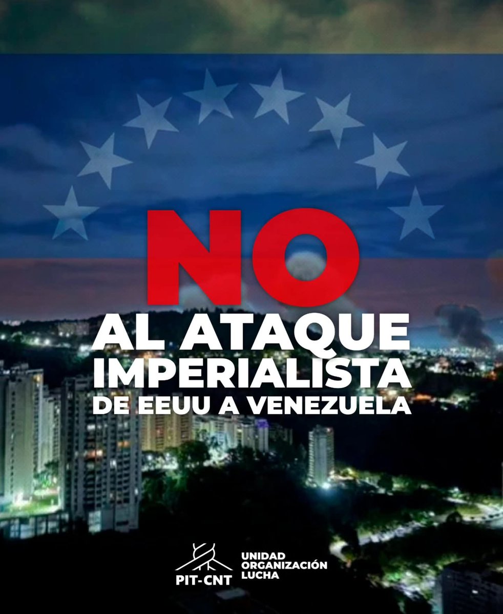 ffoseuy's tweet photo. ¡FUERA YANKEES DE AMERICA LATINA!

❌ Repudiamos la agresión imperialista de Estados Unidos a Venezuela. 

🤜🏾🤛🏾 Solidaridad con el pueblo venezolano. https://t.co/5dYvqY8Uzb