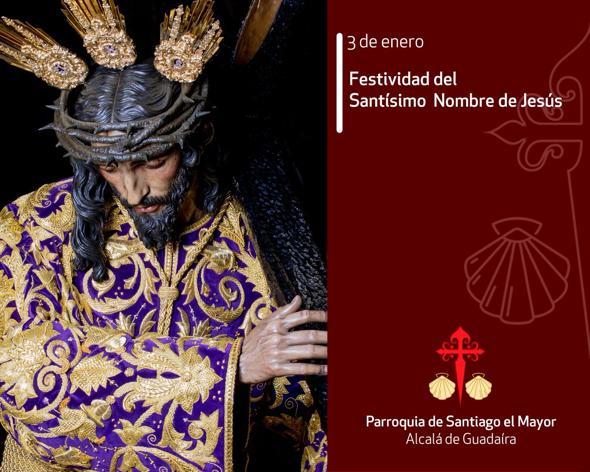 𝐅𝐞𝐬𝐭𝐢𝐯𝐢𝐝𝐚𝐝 𝐝𝐞𝐥 𝐍𝐨𝐦𝐛𝐫𝐞 𝐝𝐞 𝐉𝐞𝐬𝐮́𝐬 | Hoy la iglesia celebra la festividad del Nombre de Jesús.

En la fotografía la imagen de Jesús Nazareno, al que se le rinde culto en la Capilla Sacramental del templo.