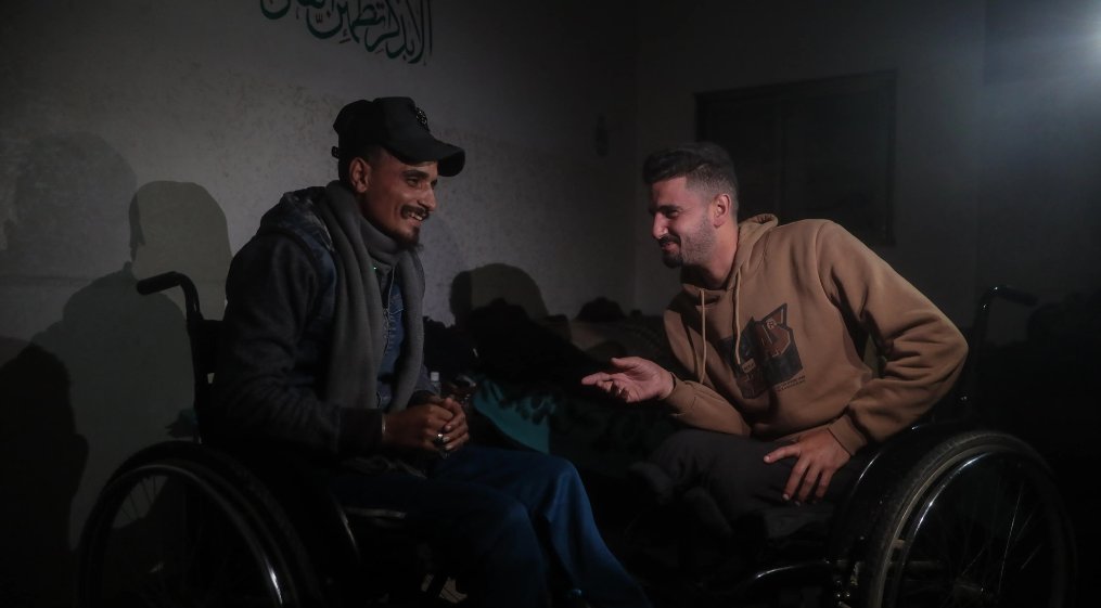 AJEnglish's tweet photo. "After our legs once raced the wind, we now live on wheelchairs."

Despite losing limbs and loved ones during Israel's genocidal war, Gaza’s Abdullah and Diaa hold onto hope for prosthetic limbs and a better future https://t.co/p0CJgDZQ88 https://t.co/0mJJ6E8tdp