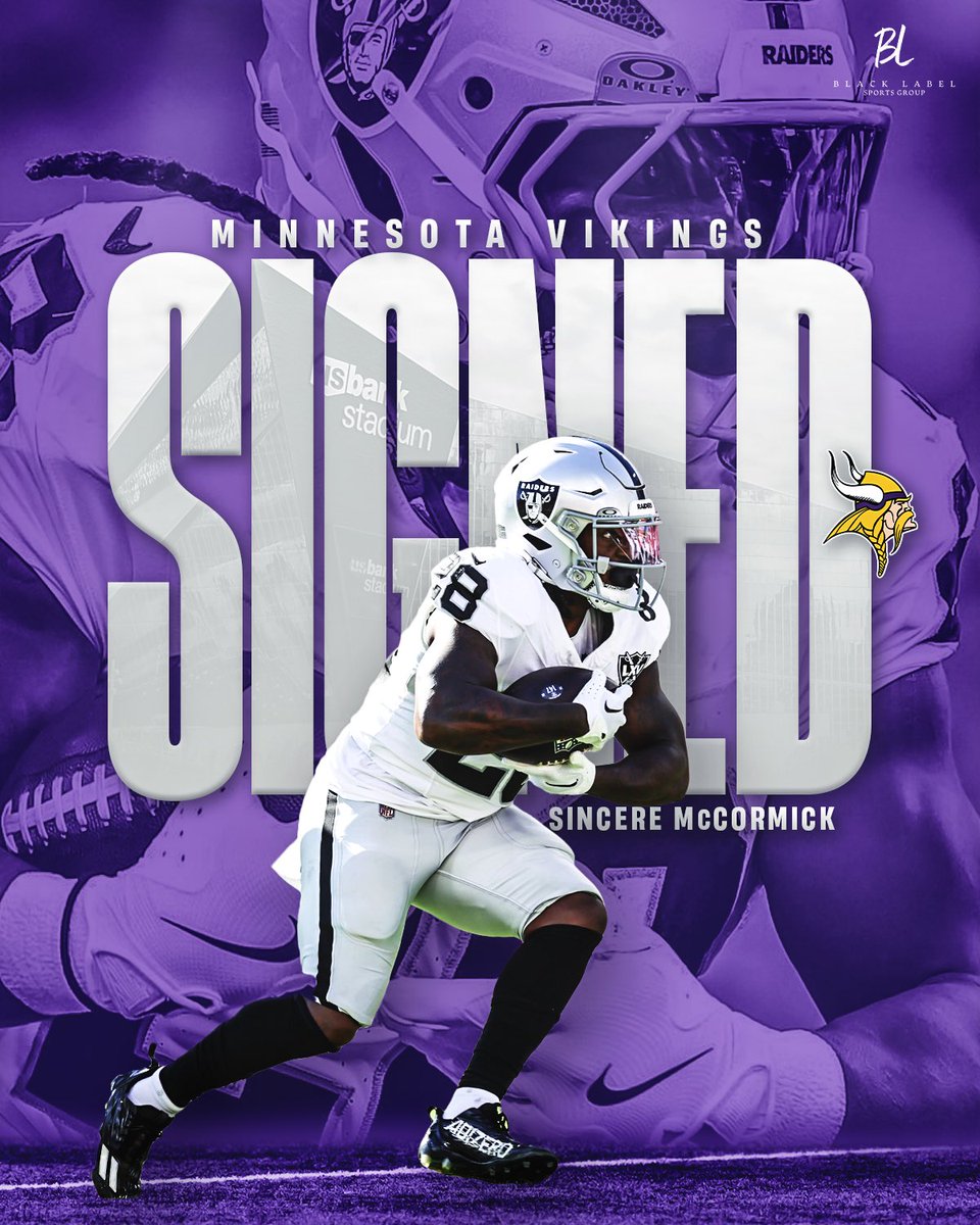 Opportunity earned‼️

Sincere McCormick signed to the Minnesota <a href="/Vikings/">Minnesota Vikings</a> practice squad.

Locked in. Ready to work. Skol.