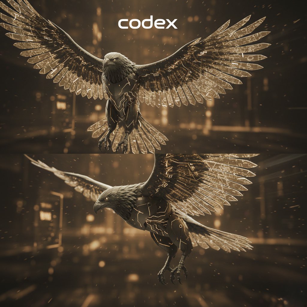 _sol_moonboy's tweet photo. Good evening 🌙

I finally submitted my mascot for the @codexfx event

Everyone, meet TALON. 🦅✨

Swapped the fur for some high-tech feathers and golden circuitry. Really proud of how this one turned out🥳

#CodexMascot #Talon https://t.co/DCROVmvFZS