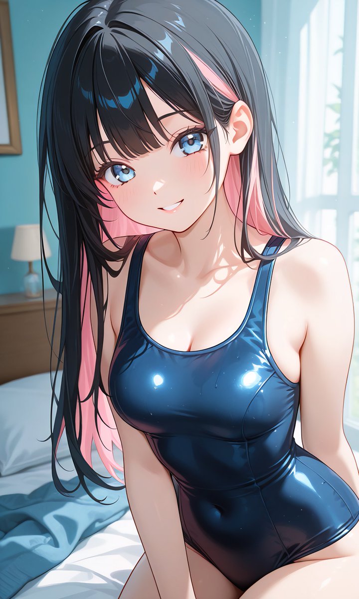 bell_aiart13's tweet photo. 深夜のサービスイラスト👙💕
見たくなっちゃった︎✧︎*。

SFW illustration.
#スクール水着  #AIart  #恋夢 https://t.co/8iCTzpeyqC