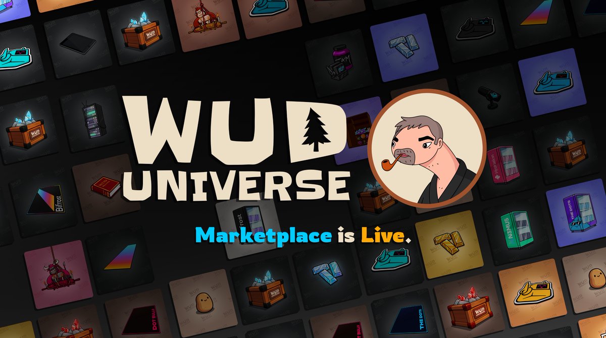 THE OFFICIAL WUD UNIVERSE MARKETPLACE IS LIVE! 🌲

We're taking $WUD to the next level.
Gavun Wud has just launched his very own #WUDUniverse NFT marketplace!

You can now use the marketplace without even owning a cabin. Flip your favorite NFTs, collect legendary items, and