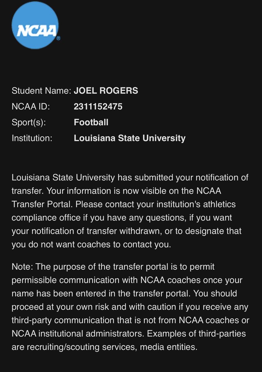 JoelPRogers5's tweet image. I’m officially in the portal