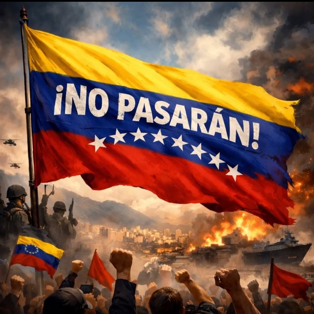 Estados Unidos intenta imponer un cambio de régimen en Venezuela, a favor de un gobierno títere, afín a sus intereses.

✅El  mensaje está claro👇

‼️‼️No pasarán ‼️‼️
#CubaConVenezuela🇨🇺🇻🇪
#DefendiendoCuba🇨🇺💪❤️