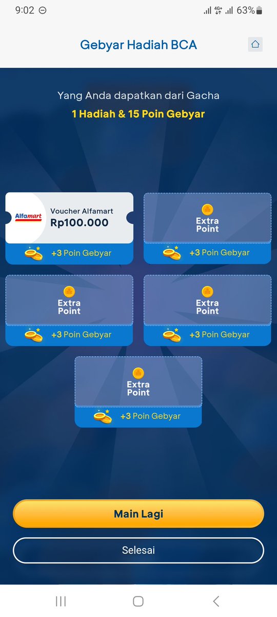 aclownisborn's tweet image. voucher hadiah gacha dari event gebyar BCA kak👐🏻