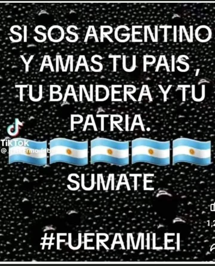 Sumate….👇!!
#MileiTraidorALaPatria 
#MileiDestruyeLaArgentina 
#MileiEsDictadura