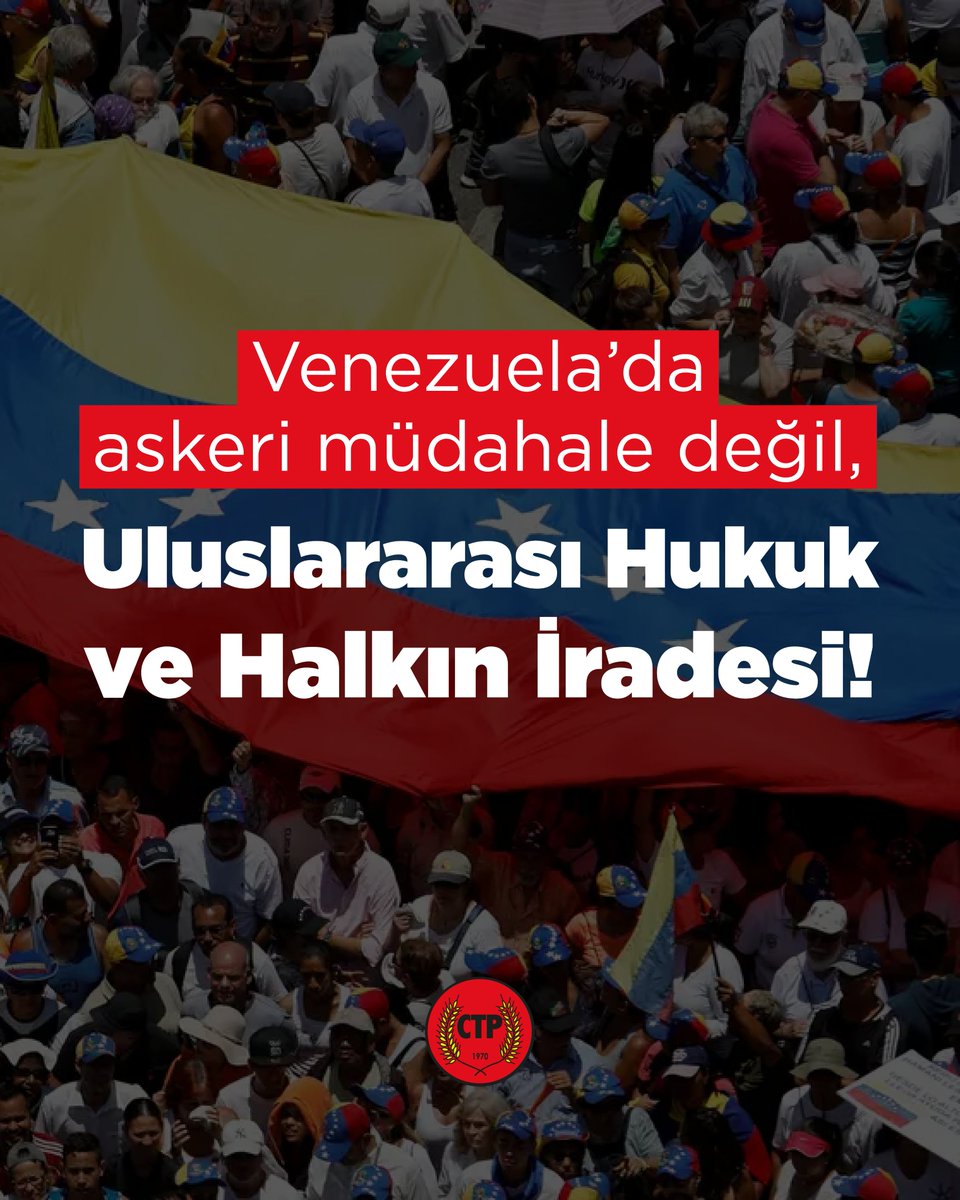 CTP MYK: Venezuela’da Askeri Müdahale Değil, Uluslararası Hukuk ve Halkın İradesi!

cumhuriyetciturkpartisi.org/ctp-myk-venezu…