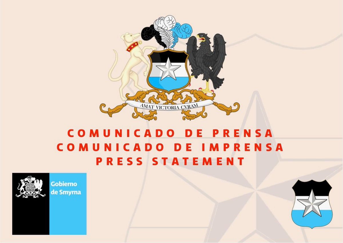 Posicionamiento de la Presidencia de Smyrna
A través del Departamento de Estado

La Presidencia de Smyrna observa con profunda preocupación los recientes acontecimientos en la República Bolivariana de Venezuela, los cuales reflejan una crisis prolongada que ha deteriorado de
