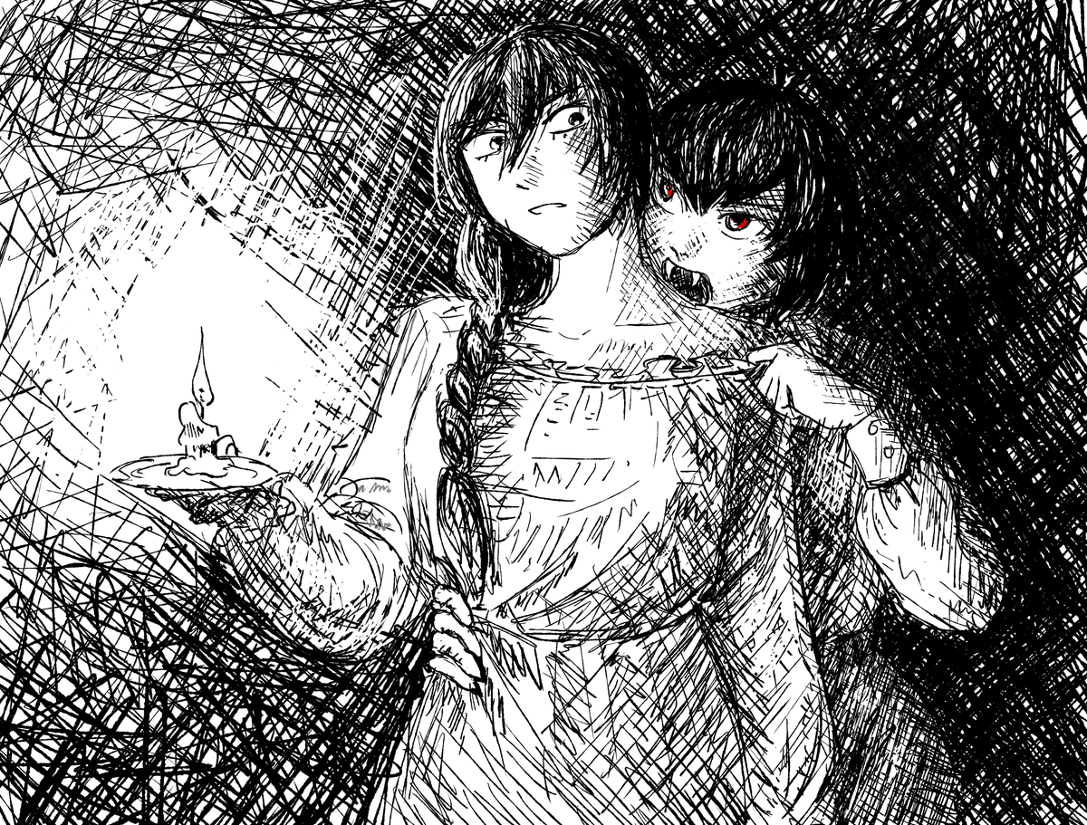 chigiriyuri's tweet photo. #yurinsagiweek2025 isrn　女体化　吸血鬼パロ
late submission: supernatural/horror https://t.co/y7zXPclUaC