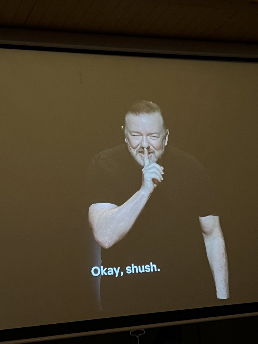 Merci <a href="/rickygervais/">Ricky Gervais</a>!
Your new show on <a href="/netflix/">Netflix</a> is also available in France.
Pure laughs, with sharp and insightful callbacks to the <a href="/goldenglobes/">Golden Globes</a> ceremonies.
A masterclass in comedy — not meant to be safe, just meant to be funny.