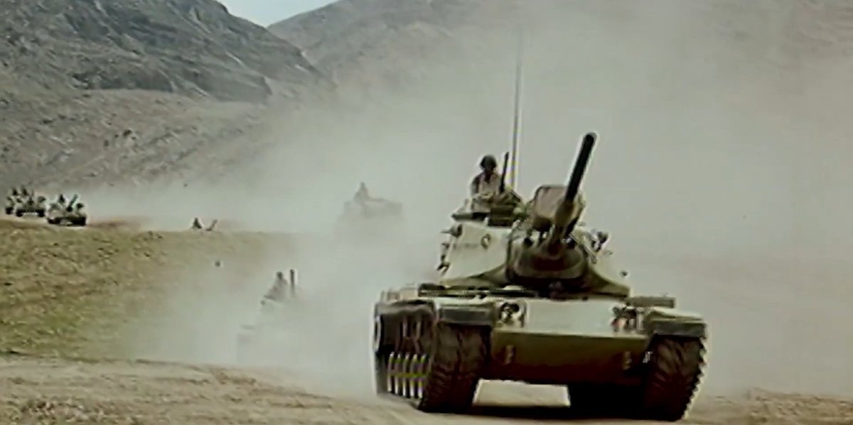 Imperial Iranian Army brand new M60A1s and Chieftain Mk.3/3Ps during a demonstration.