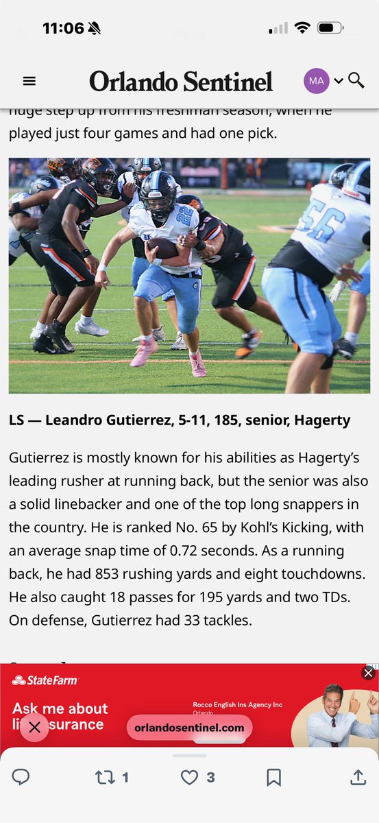 Hagerty Football tweet media