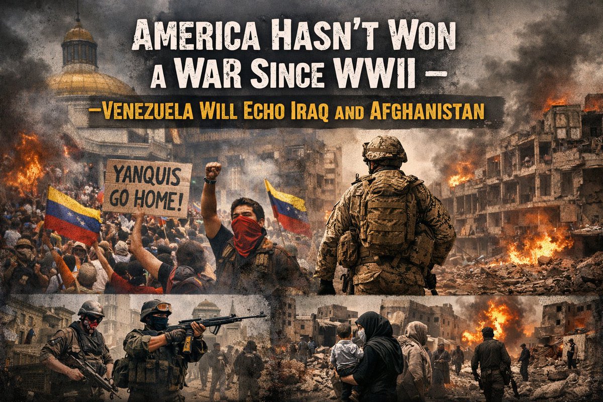 America Hasn’t Won a War Since WWII — Venezuela Will Echo Iraq and Afghanistan

For all the talk of swagger, massive firepower, and “shock and awe,” the real record of the United States since World War II doesn’t match the cowboy myth. The superpower that claims to be invincible