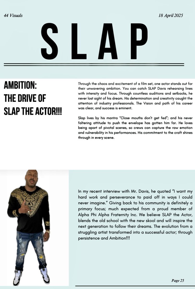 slapdavis's tweet photo. Christopher Slap Davis #article 
@thexclusivemag1 Slap Davis
#christopherslapdavis #slapdavis https://t.co/x13qV3ssQm