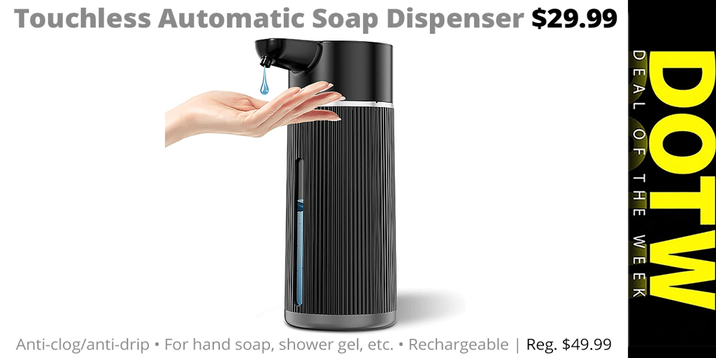 It's #ConnectingPoint's 1st Deal of the Week for 2026 (1/2/26)! We've got a Touchless Automatic Soap Dispenser reg. $49.99; #DOTW sale $29.99. Through 1/8/26 while supplies last. | tinyurl.com/ym387zfm
.
#DealOfTheWeek #RogueValley #RogueValleyBargains #sale #SouthernOregon