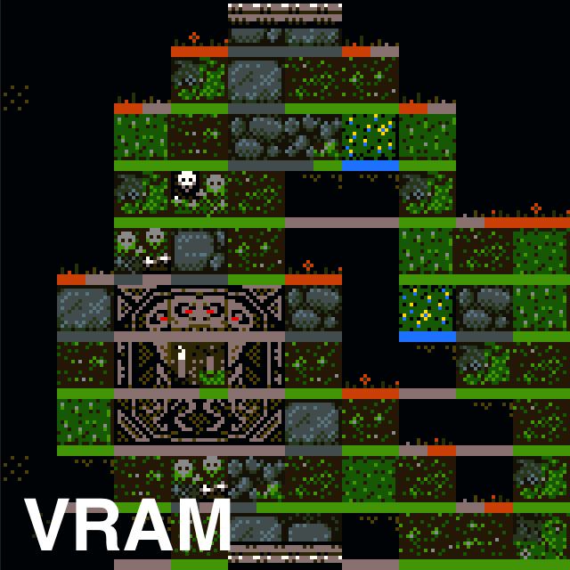 EGVroom's tweet image. For #ScreenshotSaturday let’s peep behind the curtains to see how Roguecraft DX’s 10x10 rooms made it to #GameBoy

The GameBoy screen is made from 8x8 pixel tiles.
(20→, 18↓)

A 10x10 grid of 8x8 px could work but it’d be tiny 👀
A 10x10 grid of 16x16 px is too large 😕

(1/3)