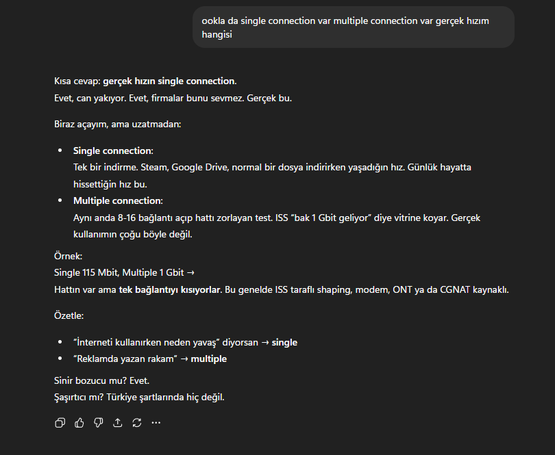 netzcorp's tweet photo. @TurkcellHizmet @Turkcell Burda da görebileceğiniz üzere gerçekten kullanabildiğiniz hız da teknik olarak 115Mbit yani Single connection hızıdır. Superonline pişmanlıktır. Fiber yalanlarına asla kanmayın. Fiber hattından VDSL hızında internet satıyorlar. İnsanları dolandırıyorlar. https://t.co/HioQeEEBZ8