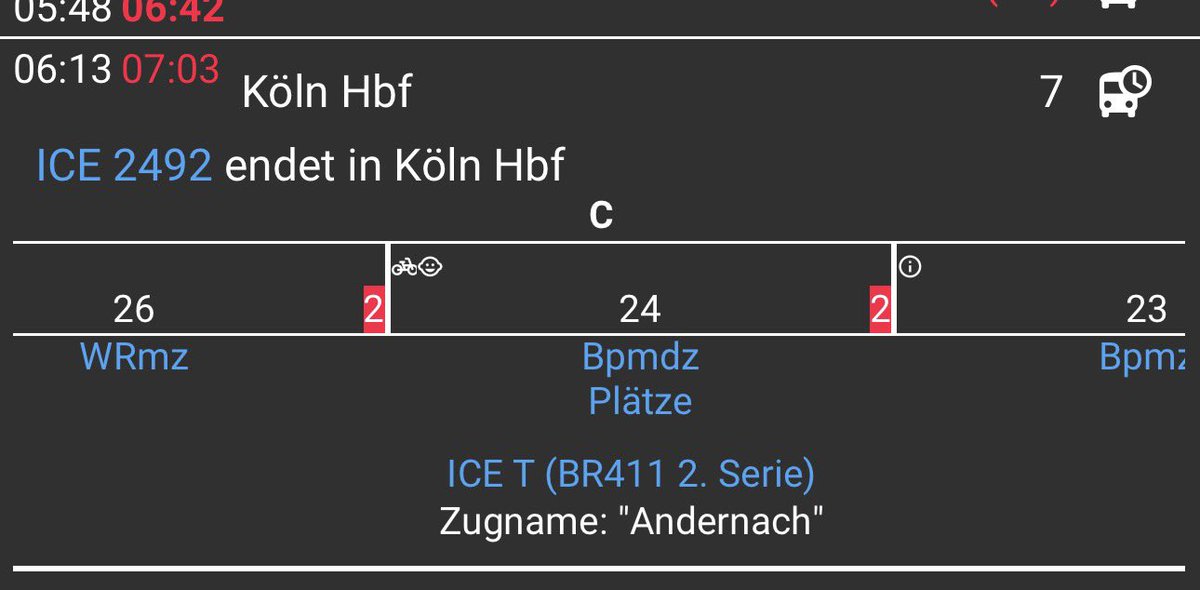 Was ist aktuell mit den ICE4s los? Gestern ICE T, heute ICE 1 als Ersatzfahrt für den 1540 🤩