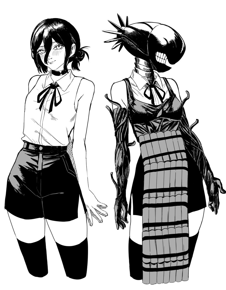 matsuudesu's tweet image. reze manga style