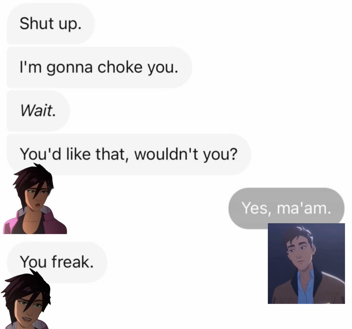 k4zuigetsu's tweet image. i am a firm believer of Robert is just as freaky as Visi but hides it better than her #Dispatch #Invisimech