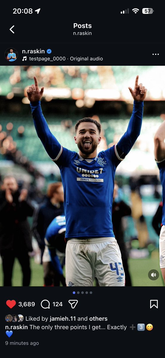 IainMitchell17's tweet image. Last week a Celtic fan was laughing at Raskin getting pulled over by the police, telling him it’s “the only 3 points he’ll be getting” …

He’s just used the audio from that video in his post after the game 😂😂😂