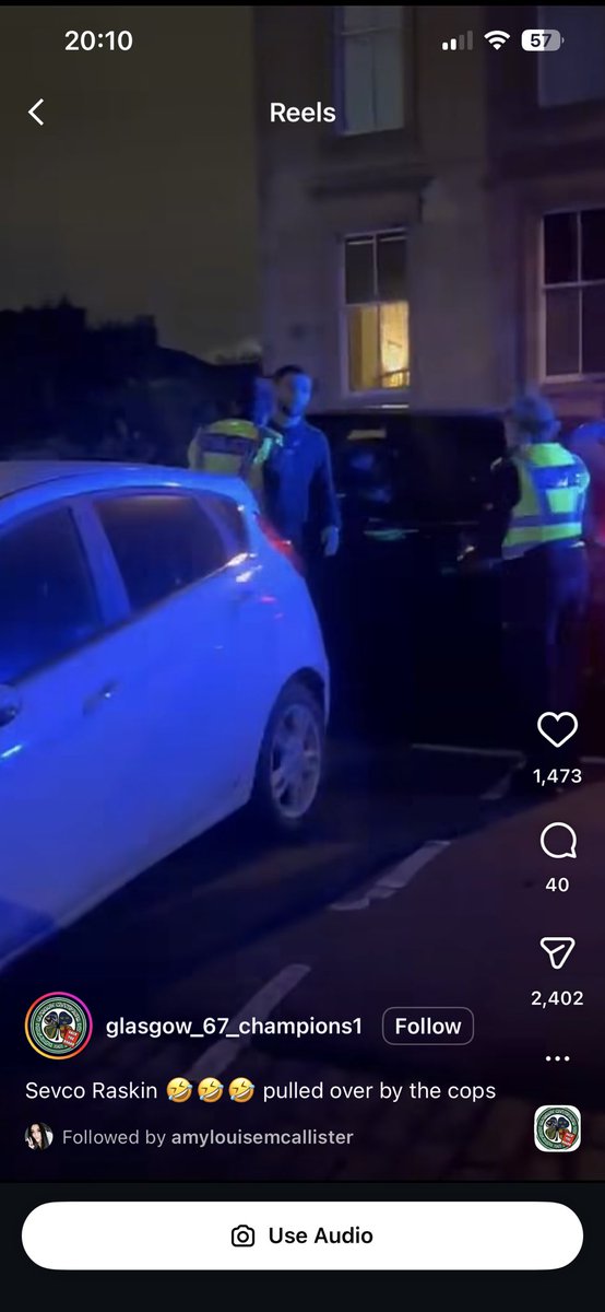 IainMitchell17's tweet image. Last week a Celtic fan was laughing at Raskin getting pulled over by the police, telling him it’s “the only 3 points he’ll be getting” …

He’s just used the audio from that video in his post after the game 😂😂😂