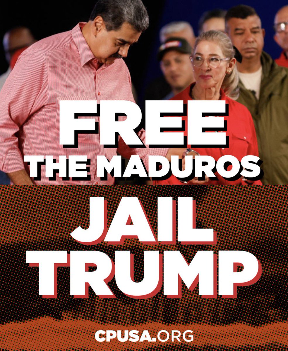 Free the Maduros, end the U.S. intervention in Venezuela, impeach Donald Trump and his enablers now!

cpusa.org/article/free-t…
