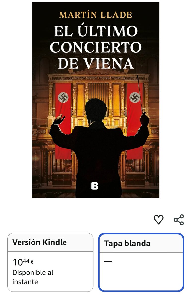 "El último concierto de Viena" se ha agotado en amazon y plataforma Casa del Libro. Pero aún podéis encontrarlo aún en bastantes librerías y estos links:

penguinlibros.com/es/novela-negr…

todostuslibros.com/libros/el-ulti…

Mas El corte Inglés, Fnac, etc...
¡Gracias por vuestro interés! Muy feliz.