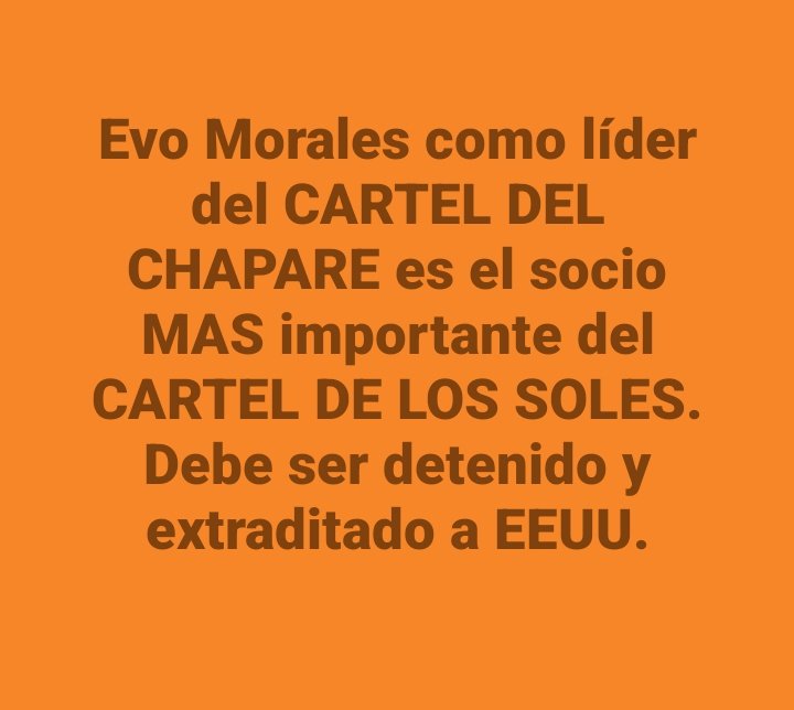 Los hermanos del procesos de cambio,  Bartolinas, Csutsb,  la Cob, Interculturales, los cocaleros del Chapare y todo el del MAS IPSP deben acudir a pelear contra el Imperio y dar sus vidas para defender al hermano Maduro, Patria Bolívar o Muerte"

Hagamos kermesse para ayudarlos