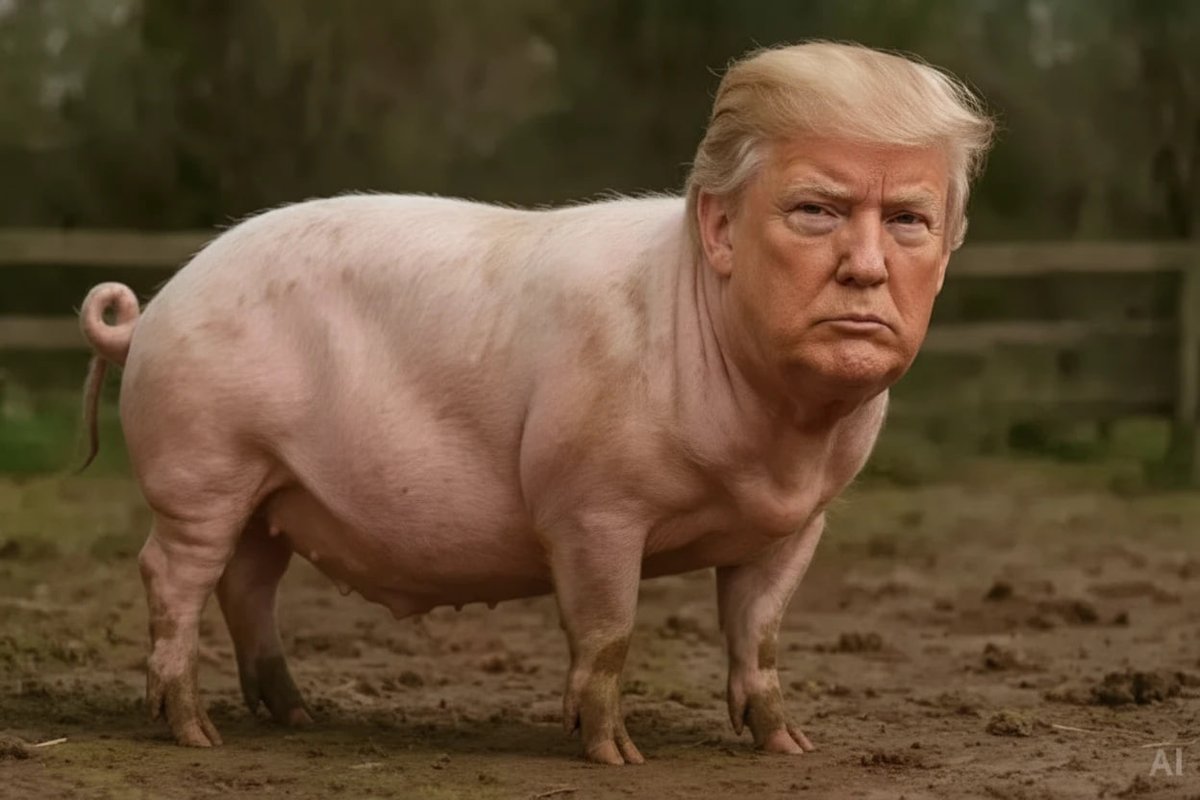 _CounterForce's tweet photo. @jacksonhinkle He is a satanic pirate, war criminal and thieve. Because of oil they kidnapped a sitting president in a sovereign country. That useless @UN must be dissolved, the diabolical government of USA is controlling it. @realDonaldTrump @JDVance @WhiteHouse . Trump is a pig 🐖 https://t.co/ewZ54x1Ahf