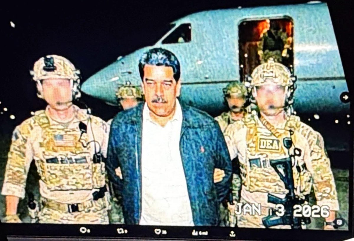 DEudras's tweet photo. L'intervention militaire américaine au Venezuela  demontre que le droit international est un droit fantoche. https://t.co/hfzDlz2XGB
