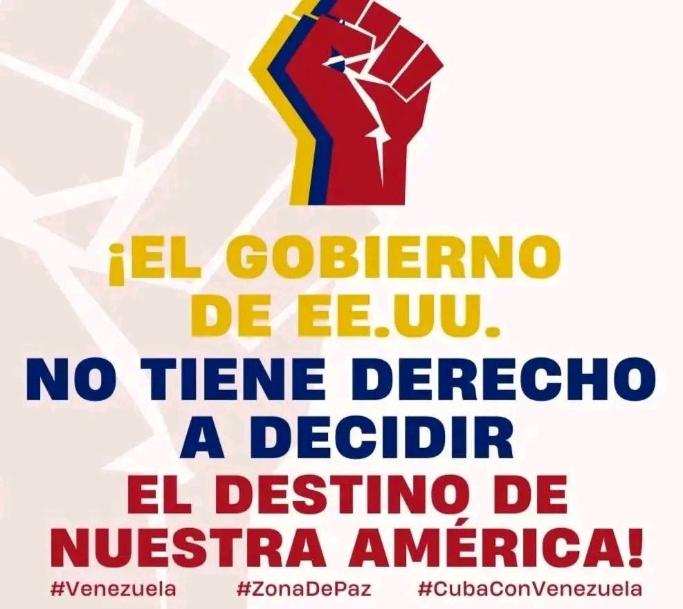 El Gobierno de los #EEUU no tienen derecho a decidir el destino y la soberanía del pueblo de #Venezuela, los ataques realizados esta madrugada del  3 de enero, son un acto de cobardía y terrorismo. El pueblo de #Cuba condena enérgicamente estas acciones. <a href="/DiazCanelB/">Miguel Díaz-Canel Bermúdez</a>
