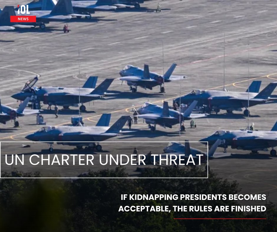 IOL's tweet photo. Cross-border military action justified by domestic disputes threatens international law and global stability.
#UNCharter #InternationalLaw #GlobalSecurity #NoForce #US #venezuelainvasion
Read on https://t.co/jXAKiyc4Vr https://t.co/1Vw4ebfEhp