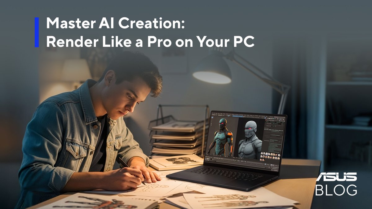 ASUS's tweet photo. Generative AI is a gamechanger for creators. Not only is it a great source of creative inspiration, but it can help speed up creative workflows as well. 
https://t.co/N4A5DBZKYG

#ASUSBlog
#aipc #aitips #genai #aiworkflow #contentcreator https://t.co/px3fAvUoLx