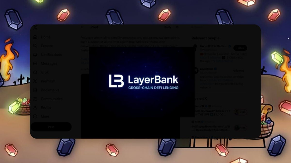 facumiranda23's tweet image. Moved my leveraged ETH into the Automated Vaults on @LayerBankFi  signed once, picked a strategy, now it auto-rebalances through every pump and dump while $ULAB rewards stack

No more 3am manual loops. Feels like true set-it-and-forget #DeFi #Omnichain. Who else made the jump?