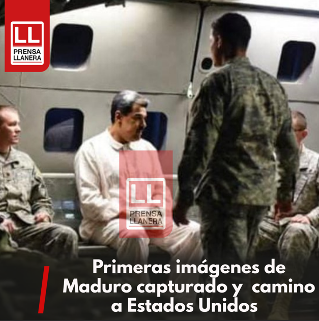 #LoUltimo |  Primeras imágenes de Nicolás Maduro capturado y camino a Estados Unidos.
