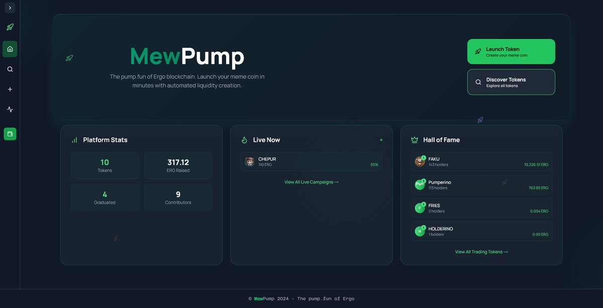 HQ3r_erg's tweet photo. Please to launch beta test for mewpump , need some community LOVE and hardcore testing , come , release your tokens on ergo ❤️

https://t.co/zVbOyhA8th https://t.co/Wd1o4p6cWS