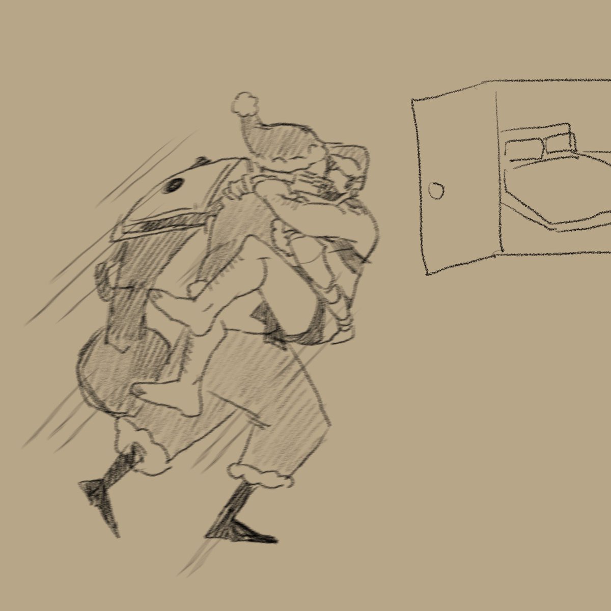 Ueraughhhh's tweet photo. Leftover Christmas doodle from when I was practicing body hair (it’s stupid) 

#lashbop https://t.co/IJpdh9DW4c