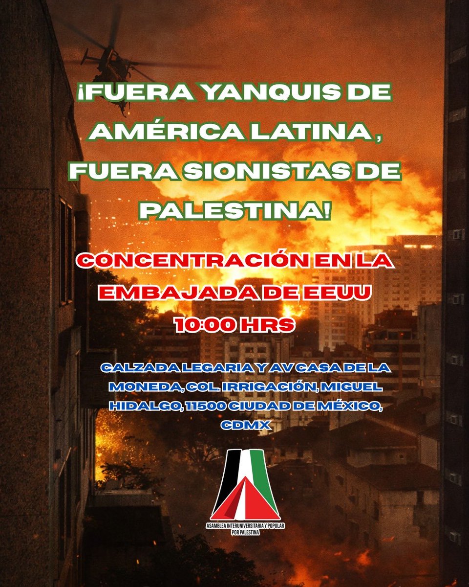 ¡Fuera yanquis de América Latina, fuera si0nist4s de Palestina! <a href="/AsambleaUniPop/">Asamblea Interuniversitaria y Popular</a>