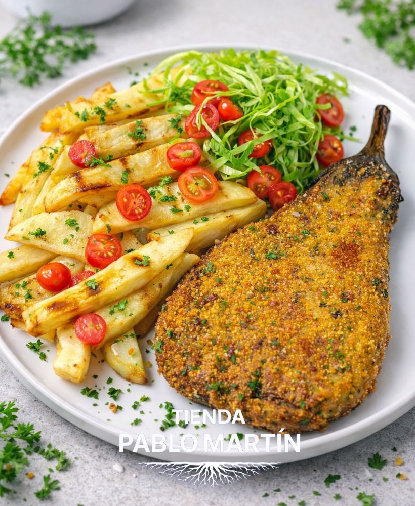 ¿Quién está para preparar esta tremenda milanesa de berenjena?

¡Los leo!

#receta #milanesa #sano