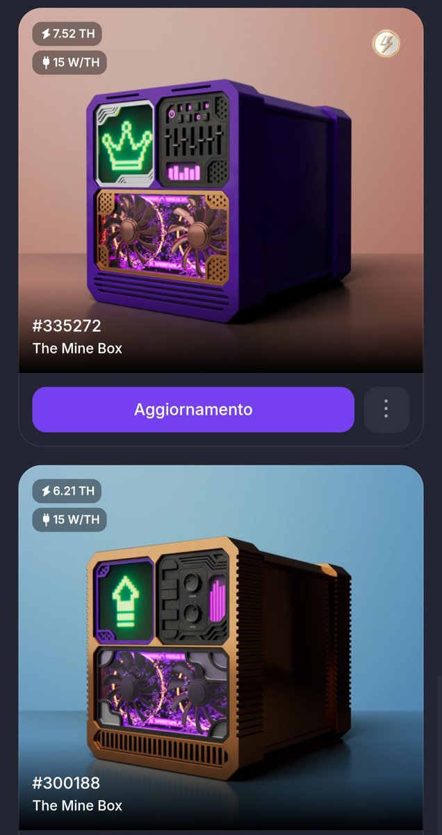 DemetraVIP's tweet image. Oggi ti presento i miei 2 digital miner di Bitcoin su GoMining.
Sono NFT collegati a hashrate reale nei data center: niente macchine a casa, ma ricompense in BTC ogni giorno direttamente in app.