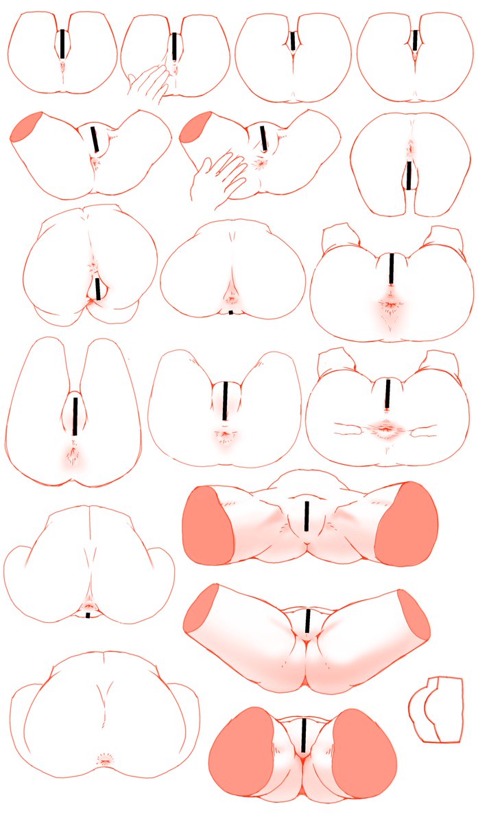 昔描いた尻とか恥丘とかポーズとかについて考えてたデータ出てきた。 