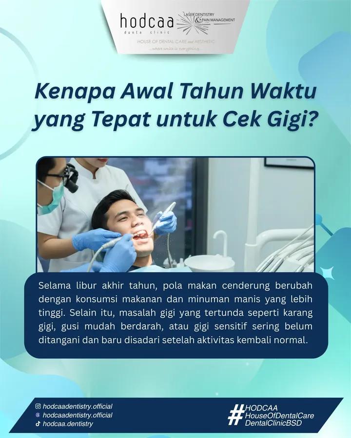 HealthfulTeethG's tweet photo. Awal tahun menjadi momen yang tepat untuk cek gigi karena tubuh termasuk kesehatan mulut, perlu “reset” setelah pola makan liburan, kebiasaan menunda perawatan, dan masalah kecil yang sering tidak terasa. 

#Hodcaa #HodcaaBSD #DentalClinic #PremiumDentalClinic https://t.co/9SYObLLPGB