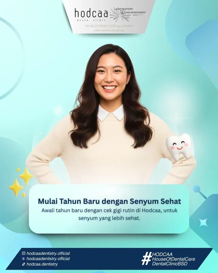 HealthfulTeethG's tweet photo. Awal tahun menjadi momen yang tepat untuk cek gigi karena tubuh termasuk kesehatan mulut, perlu “reset” setelah pola makan liburan, kebiasaan menunda perawatan, dan masalah kecil yang sering tidak terasa. 

#Hodcaa #HodcaaBSD #DentalClinic #PremiumDentalClinic https://t.co/9SYObLLPGB
